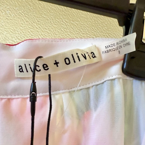 🆕 ALICE + OLIVIA Katz Pleated Maxi Skirt in High Tea Floral Sz 8 - Picture 7 of 9
